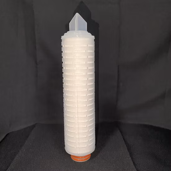 Cartucho de filtro atacado da China Elemento filtrante dobrável plissado de alto fluxo para sistema de filtro de água Tratamento de água Purificador de água com caixa de filtro 3/5/7 núcleos