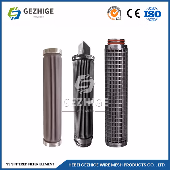 Fabricantes de filtros de metal de malha de arame sinterizado Gezhige 222 Interface de elementos filtrantes de malha de arame sinterizado China 5 Um elemento filtrante de malha sinterizada de aço inoxidável