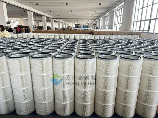 Elemento de cartucho de filtro de pó industrial de metal galvanizado de alta qualidade Forst
